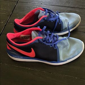 Nike LunarLon Sneakers - Black, Blue, and Pink